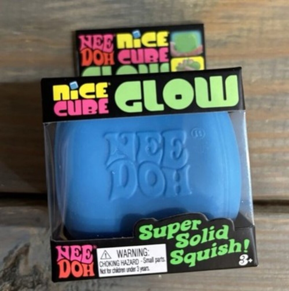 Viral NIB Needoh Nice Cube Glow - Super Solid Squish - Glows in the Dark